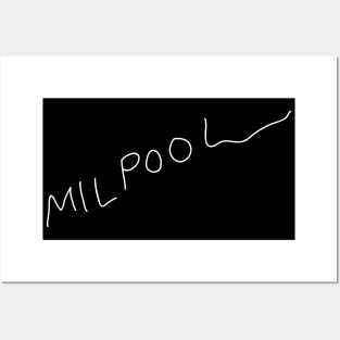 Milpool - Leg Cast Signature (White Print) Posters and Art